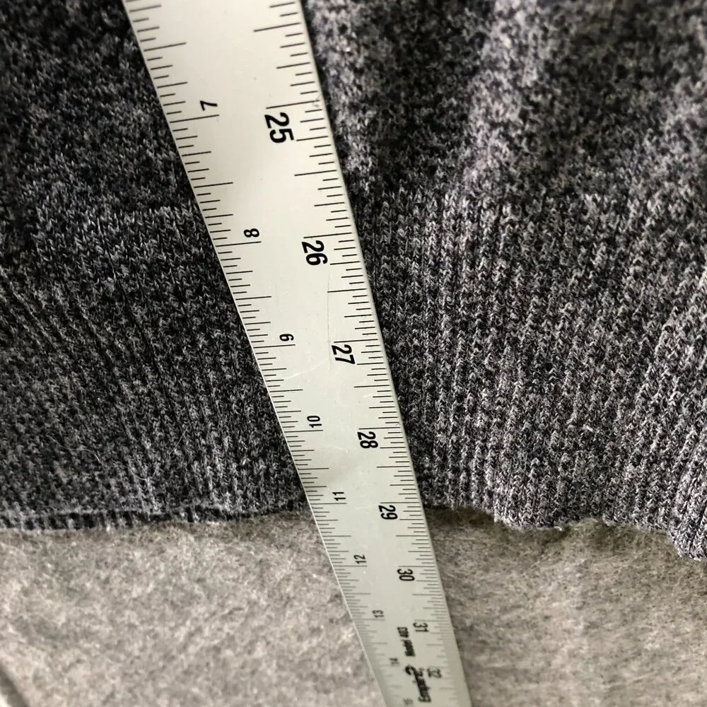 Banana Republic Shawl Collar Sweater‎ Mens XL Heather Gray Wool Cotton Pullover